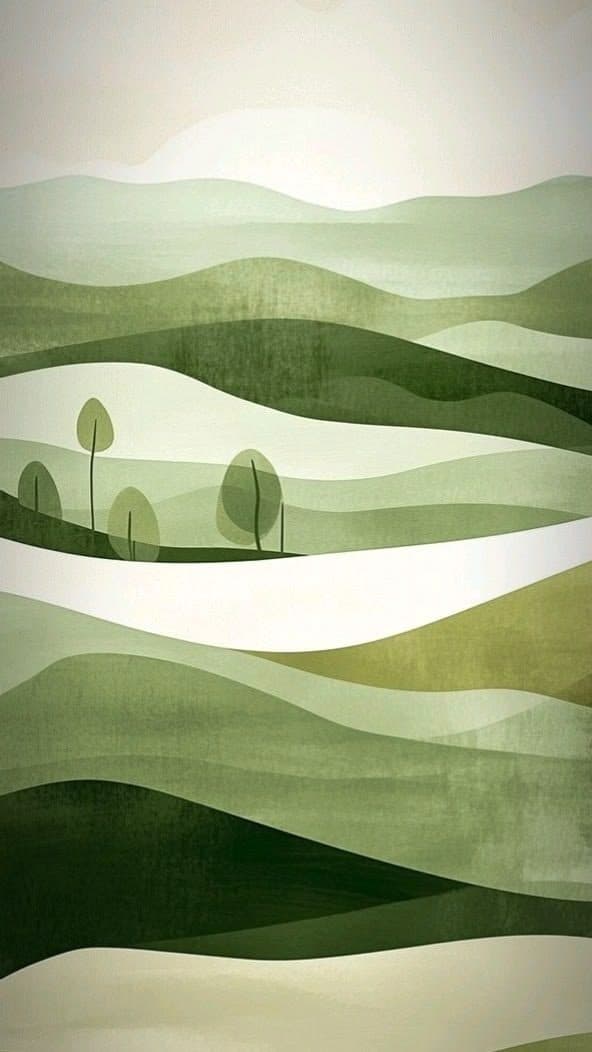 Illustrated section of a green podium landscape