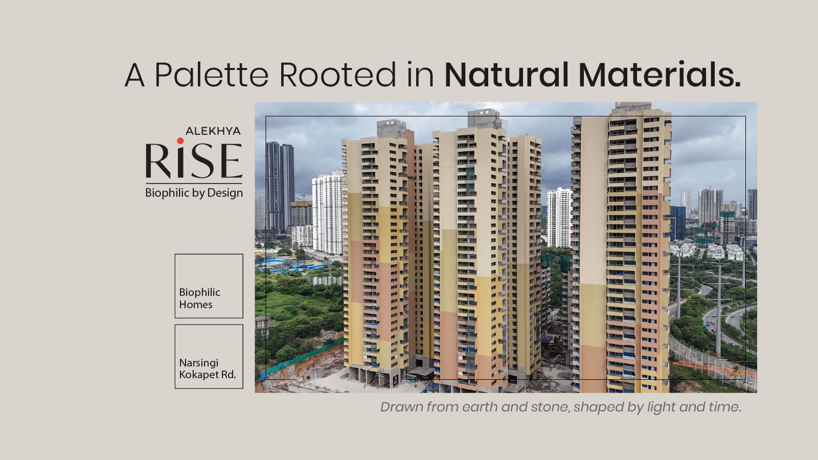 Natural material palette in architecture